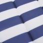 vidaXL Cojín de tumbona tela Oxford a rayas azul y blanco vidaXL Cojín de tumbona tela Oxford a rayas azul y blanco