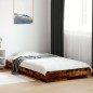 vidaXL Estructura de cama madera de ingeniería roble humo 75x190 cm vidaXL Estructura de cama madera de ingeniería roble humo 75x190 cm