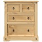 vidaXL Cómoda cajonera Corona madera maciza de pino 80x43x91 cm vidaXL Cómoda cajonera Corona madera maciza de pino 80x43x91 cm