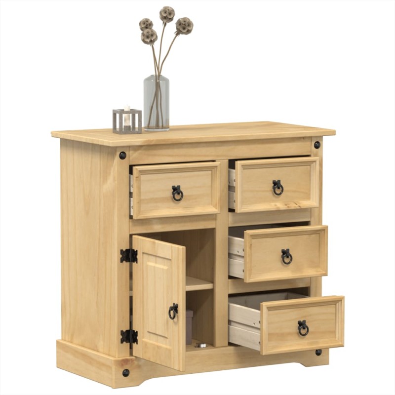 vidaXL Aparador Corona madera maciza de pino 87x40x76 cm vidaXL Aparador Corona madera maciza de pino 87x40x76 cm
