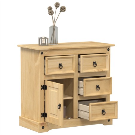 vidaXL Aparador Corona madera maciza de pino 87x40x76 cm