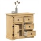 vidaXL Aparador Corona madera maciza de pino 87x40x76 cm vidaXL Aparador Corona madera maciza de pino 87x40x76 cm