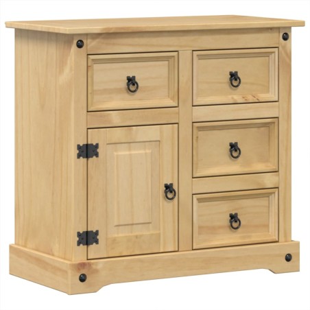 vidaXL Aparador Corona madera maciza de pino 87x40x76 cm