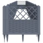 vidaXL Jardinera con clavijas PP gris 363,5x43,5x43,5 cm vidaXL Jardinera con clavijas PP gris 363,5x43,5x43,5 cm