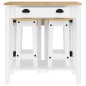 vidaXL Set de bar 3 piezas madera maciza de pino blanco vidaXL Set de bar 3 piezas madera maciza de pino blanco