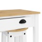 vidaXL Set de bar 3 piezas madera maciza de pino blanco vidaXL Set de bar 3 piezas madera maciza de pino blanco