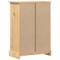 vidaXL Cómoda cajonera Corona madera maciza de pino 80x43x114 cm vidaXL Cómoda cajonera Corona madera maciza de pino 80x43x114 cm