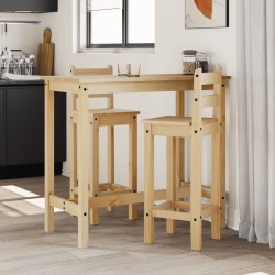 vidaXL Taburetes altos 2 uds madera maciza de pino