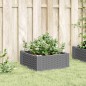 vidaXL Jardinera con clavijas PP gris claro 42,5x42,5x28,5 cm vidaXL Jardinera con clavijas PP gris claro 42,5x42,5x28,5 cm