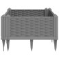 vidaXL Jardinera con clavijas PP gris claro 42,5x42,5x28,5 cm vidaXL Jardinera con clavijas PP gris claro 42,5x42,5x28,5 cm