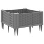 vidaXL Jardinera con clavijas PP gris claro 42,5x42,5x28,5 cm vidaXL Jardinera con clavijas PP gris claro 42,5x42,5x28,5 cm
