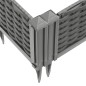 vidaXL Jardinera con clavijas PP gris claro 42,5x42,5x28,5 cm vidaXL Jardinera con clavijas PP gris claro 42,5x42,5x28,5 cm