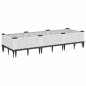 vidaXL Jardinera con clavijas PP blanco 125x40x28,5 cm vidaXL Jardinera con clavijas PP blanco 125x40x28,5 cm