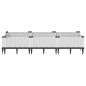 vidaXL Jardinera con clavijas PP blanco 125x40x28,5 cm vidaXL Jardinera con clavijas PP blanco 125x40x28,5 cm