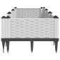 vidaXL Jardinera con clavijas PP blanco 125x40x28,5 cm vidaXL Jardinera con clavijas PP blanco 125x40x28,5 cm