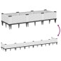 vidaXL Jardinera con clavijas PP blanco 125x40x28,5 cm vidaXL Jardinera con clavijas PP blanco 125x40x28,5 cm