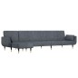 vidaXL Sofá cama en forma de L terciopelo gris oscuro 275x140x70 cm vidaXL Sofá cama en forma de L terciopelo gris oscuro 275x140x70 cm