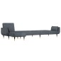 vidaXL Sofá cama en forma de L terciopelo gris oscuro 275x140x70 cm vidaXL Sofá cama en forma de L terciopelo gris oscuro 275x140x70 cm