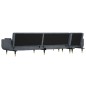 vidaXL Sofá cama en forma de L terciopelo gris oscuro 275x140x70 cm vidaXL Sofá cama en forma de L terciopelo gris oscuro 275x140x70 cm