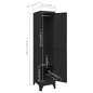 vidaXL Taquilla de acero negro 38x45x180 cm vidaXL Taquilla de acero negro 38x45x180 cm