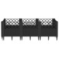 vidaXL Jardinera con clavijas PP negro 123,5x43,5x43,5 cm vidaXL Jardinera con clavijas PP negro 123,5x43,5x43,5 cm