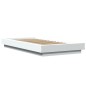 vidaXL Estructura de cama con LED madera ingeniería blanco 100x200 cm vidaXL Estructura de cama con LED madera ingeniería blanco 100x200 cm
