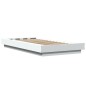 vidaXL Estructura de cama con LED madera ingeniería blanco 100x200 cm vidaXL Estructura de cama con LED madera ingeniería blanco 100x200 cm