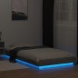 vidaXL Estructura cama con luces LED madera gris Sonoma 90x190 cm vidaXL Estructura cama con luces LED madera gris Sonoma 90x190 cm