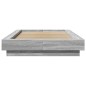 vidaXL Estructura cama con luces LED madera gris Sonoma 90x190 cm vidaXL Estructura cama con luces LED madera gris Sonoma 90x190 cm