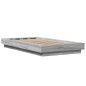 vidaXL Estructura cama con luces LED madera gris Sonoma 90x190 cm vidaXL Estructura cama con luces LED madera gris Sonoma 90x190 cm