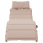 vidaXL Tumbona con cojín taupe madera maciza de acacia vidaXL Tumbona con cojín taupe madera maciza de acacia