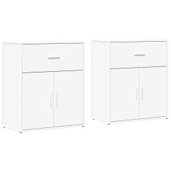 vidaXL Aparador de madera de ingeniería 2 uds blanco 60x31x70 cm