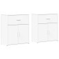 vidaXL Aparador de madera de ingeniería 2 uds blanco 60x31x70 cm vidaXL Aparador de madera de ingeniería 2 uds blanco 60x31x70 cm