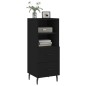 vidaXL Aparador de madera contrachapada negro 34,5x34x90 cm vidaXL Aparador de madera contrachapada negro 34,5x34x90 cm