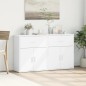 vidaXL Aparador de madera de ingeniería 2 uds blanco 60x31x70 cm vidaXL Aparador de madera de ingeniería 2 uds blanco 60x31x70 cm