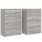 vidaXL Aparadores 2 uds madera de ingeniería gris Sonoma 60x31x84 cm vidaXL Aparadores 2 uds madera de ingeniería gris Sonoma 60x31x84 cm