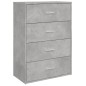 vidaXL Aparadores 2 uds madera de ingeniería gris hormigón 60x31x84 cm vidaXL Aparadores 2 uds madera de ingeniería gris hormigón 60x31x84 cm