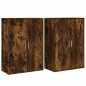 vidaXL Aparadores 2 uds madera de ingeniería roble ahumado 60x31x84 cm vidaXL Aparadores 2 uds madera de ingeniería roble ahumado 60x31x84 cm