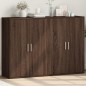vidaXL Aparadores 2 uds madera de ingeniería marrón roble 60x31x84 cm vidaXL Aparadores 2 uds madera de ingeniería marrón roble 60x31x84 cm