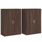 vidaXL Aparadores 2 uds madera de ingeniería marrón roble 60x31x84 cm vidaXL Aparadores 2 uds madera de ingeniería marrón roble 60x31x84 cm