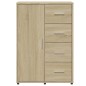 vidaXL Aparadores 2 uds madera de ingeniería roble Sonoma 60x31x84 cm vidaXL Aparadores 2 uds madera de ingeniería roble Sonoma 60x31x84 cm