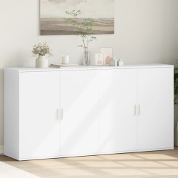 vidaXL Aparadores 2 unidades madera de ingeniería blanco 79x38x80 cm