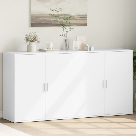 vidaXL Aparadores 2 unidades madera de ingeniería blanco 79x38x80 cm
