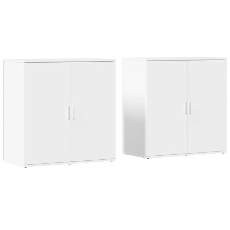 vidaXL Aparadores 2 unidades madera de ingeniería blanco 79x38x80 cm