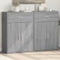 vidaXL Aparadores 2 uds madera de ingeniería gris Sonoma 60x30x84 cm vidaXL Aparadores 2 uds madera de ingeniería gris Sonoma 60x30x84 cm