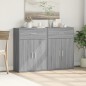 vidaXL Aparadores 2 uds madera de ingeniería gris Sonoma 60x30x84 cm vidaXL Aparadores 2 uds madera de ingeniería gris Sonoma 60x30x84 cm