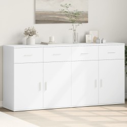 vidaXL Aparadores 2 unidades madera de ingeniería blanco 79x38x80 cm