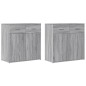 vidaXL Aparadores 2 uds madera de ingeniería gris Sonoma 79x38x80 cm vidaXL Aparadores 2 uds madera de ingeniería gris Sonoma 79x38x80 cm