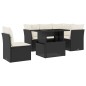 vidaXL Set de sofás de jardín 6 piezas y cojines ratán sintético negro vidaXL Set de sofás de jardín 6 piezas y cojines ratán sintético negro