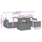 vidaXL Set de sofás de jardín 6 piezas y cojines ratán sintético negro vidaXL Set de sofás de jardín 6 piezas y cojines ratán sintético negro